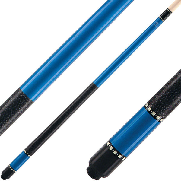 Lucky L11 Cue - Blue Paint with Overlay Index Rings