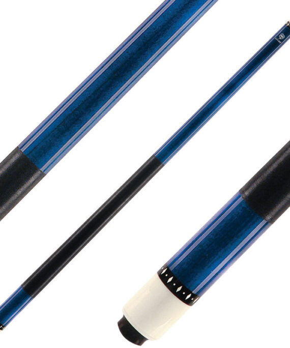 Lucky  L07 Cue - Blue Stain with White Diamond Rings