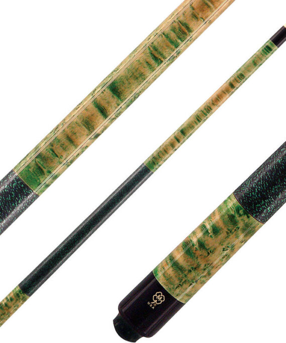 McDermott GS12 GS Series Cue - Double Wash Green and Natural Walnut
