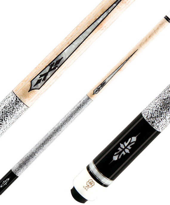 McDermott G323 G Series Cue - Birdseye Maple with White Pearl and Black Floating Points