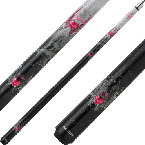 Eight Ball Mafia EBM11 Play Cue - Pink Heart and Wings