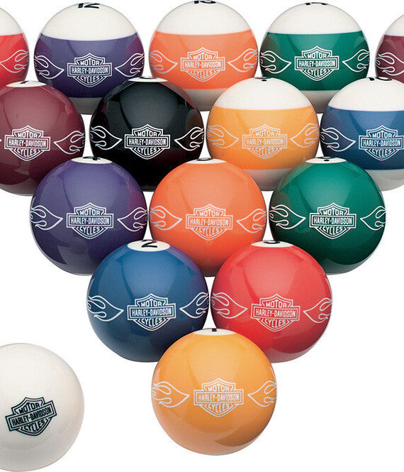 Harley-Davidson Pool Ball Set - Flames