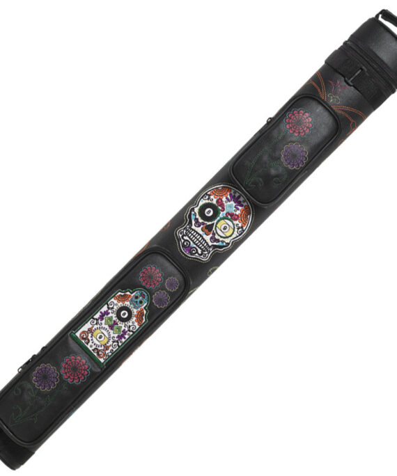 Action CALC22A Calavera 2 Butt x 2 Shaft Hard Pink Stitched with Purple Roses Case