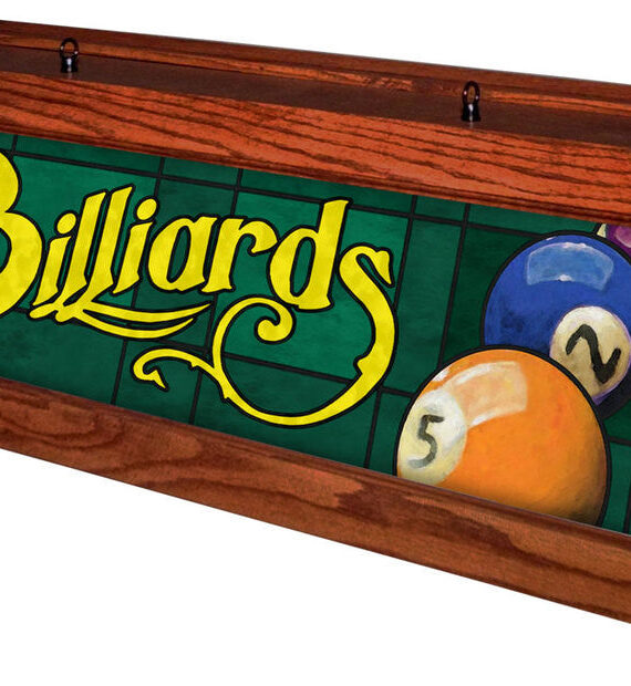 Classic Green Billiards Pool Table Light Cherry Stain