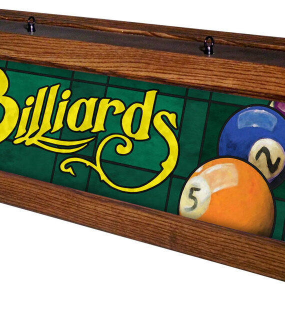 Classic Green Billiards Pool Table Light Mahogany Stain