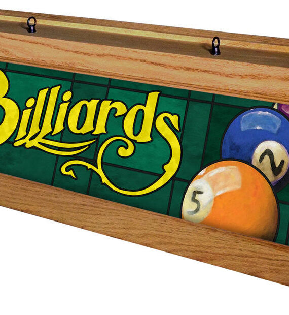 Classic Green Billiards Pool Table Light Oak Stain