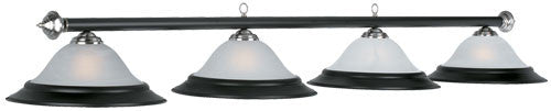 Glass With 4 Black Ring Shades Pool Table Light