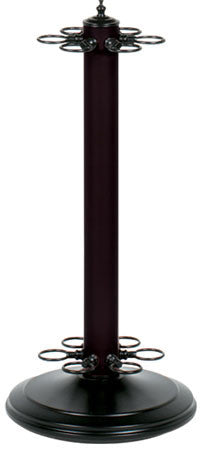 Metal Pool Cue Floor Rack Black