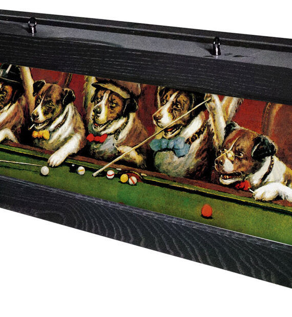 Pool Dogs Pool Table Light Black Stain
