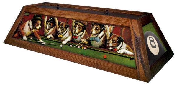 Pool Dogs Pool Table Light Mahogany Stain