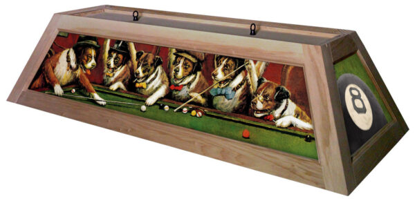 Pool Dogs Pool Table Light Natural Stain