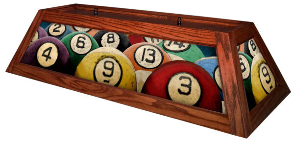 Cherry Stained Pool Table Light - Rack Em Up Design