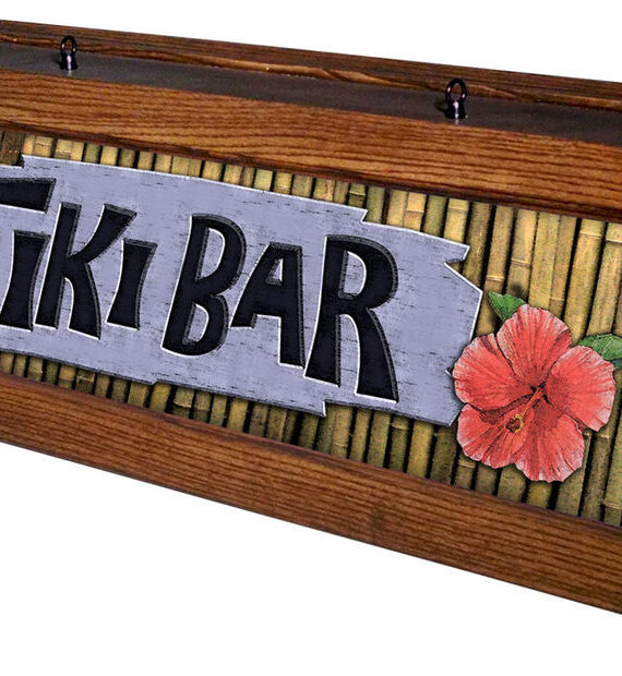 Tiki Bar Pool Table Light Mahogany Stain